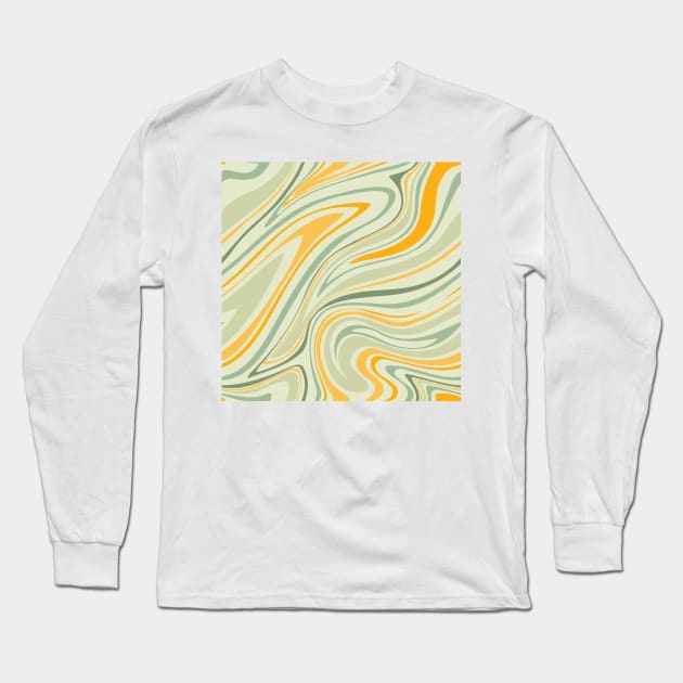 Groovy Swirling Liquid Pattern - Garden Combo Long Sleeve T-Shirt by Charredsky